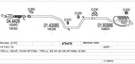 MTS C110810015770 Exhaust System